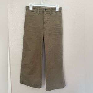 Madewell Emmet Wide Leg Crop Pants - Size 27 Women’s Khaki Color